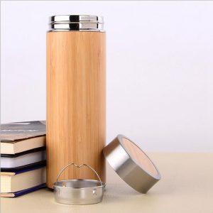 Double Wall Bamboo Water Bottle